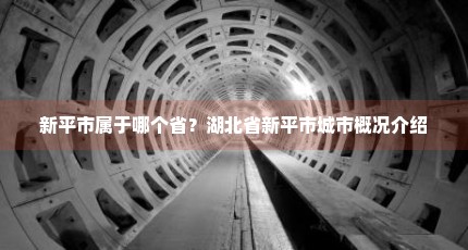 新平市属于哪个省？湖北省新平市城市概况介绍
