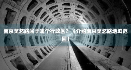 南京莫愁路属于哪个行政区？（介绍南京莫愁路地域范围）