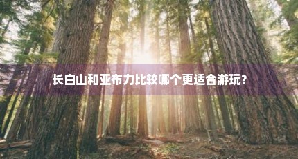 长白山和亚布力比较哪个更适合游玩？
