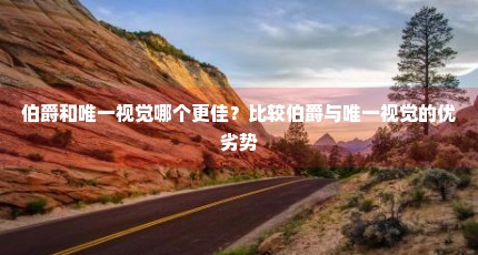 伯爵和唯一视觉哪个更佳？比较伯爵与唯一视觉的优劣势