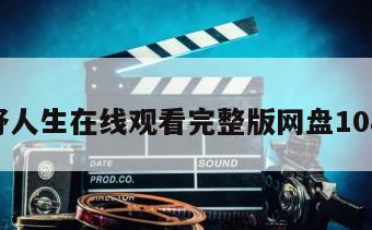 狂野人生在线观看完整版网盘1080p