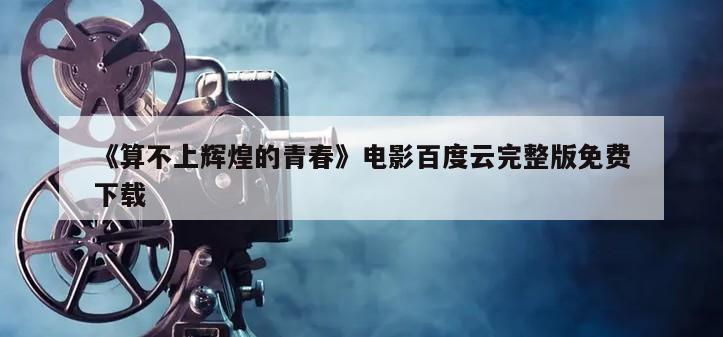 《算不上辉煌的青春》电影百度云完整版免费下载