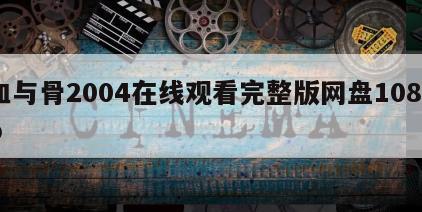 血与骨2004在线观看完整版网盘1080p