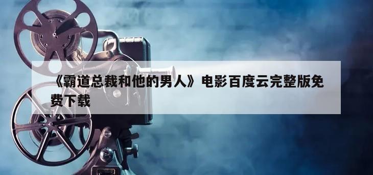 《霸道总裁和他的男人》电影百度云完整版免费下载