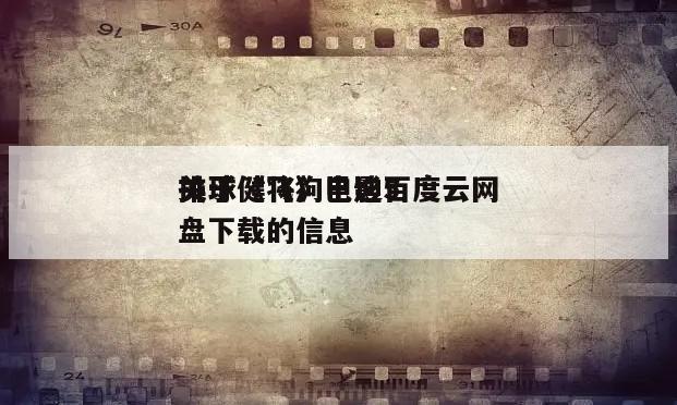 关于《飞狗巴迪5
排球健将》电影百度云网盘下载的信息