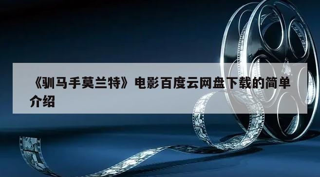 《驯马手莫兰特》电影百度云网盘下载的简单介绍