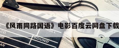 《风雨同路国语》电影百度云网盘下载