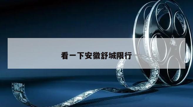 看一下安徽舒城限行