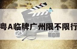 粤A临牌广州限不限行