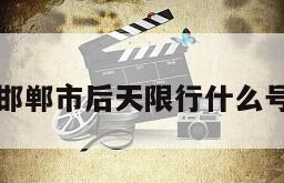 邯郸市后天限行什么号