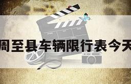 周至县车辆限行表今天
