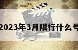2023年3月限行什么号