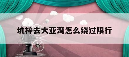 坑梓去大亚湾怎么绕过限行
