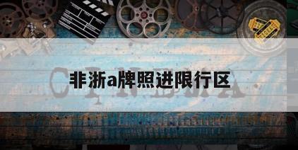 非浙a牌照进限行区