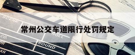 常州公交车道限行处罚规定
