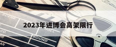 2023年进博会高架限行