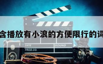 包含播放有小浪的方便限行的词条