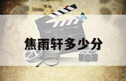 焦雨轩多少分